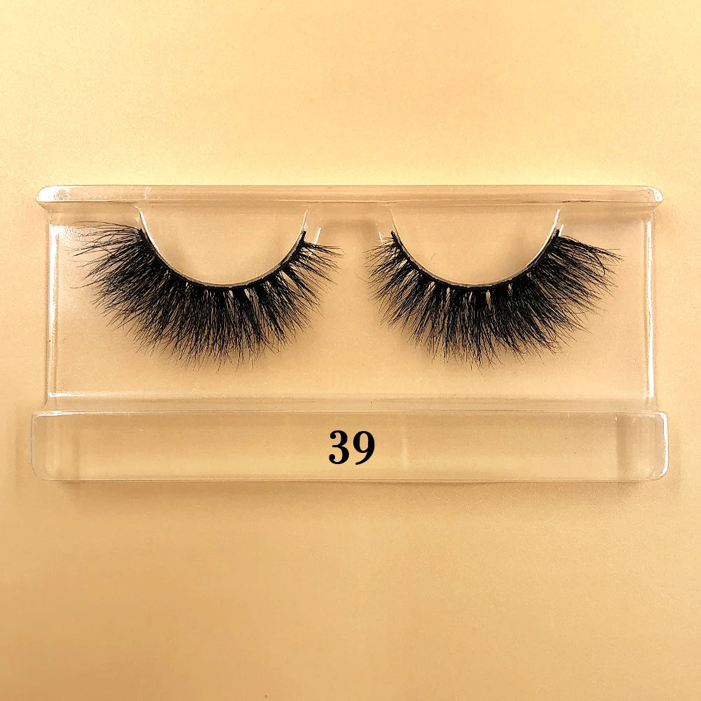 Fluffy 100% Natural Mink Lashes Make up Tool1 Pair Short Soft 15-20mm