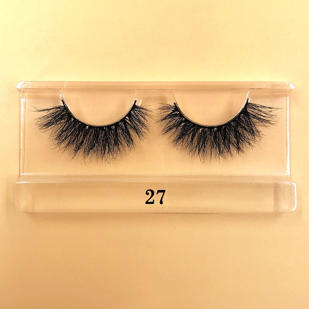 Fluffy 100% Natural Mink Lashes Make up Tool1 Pair Short Soft 15-20mm