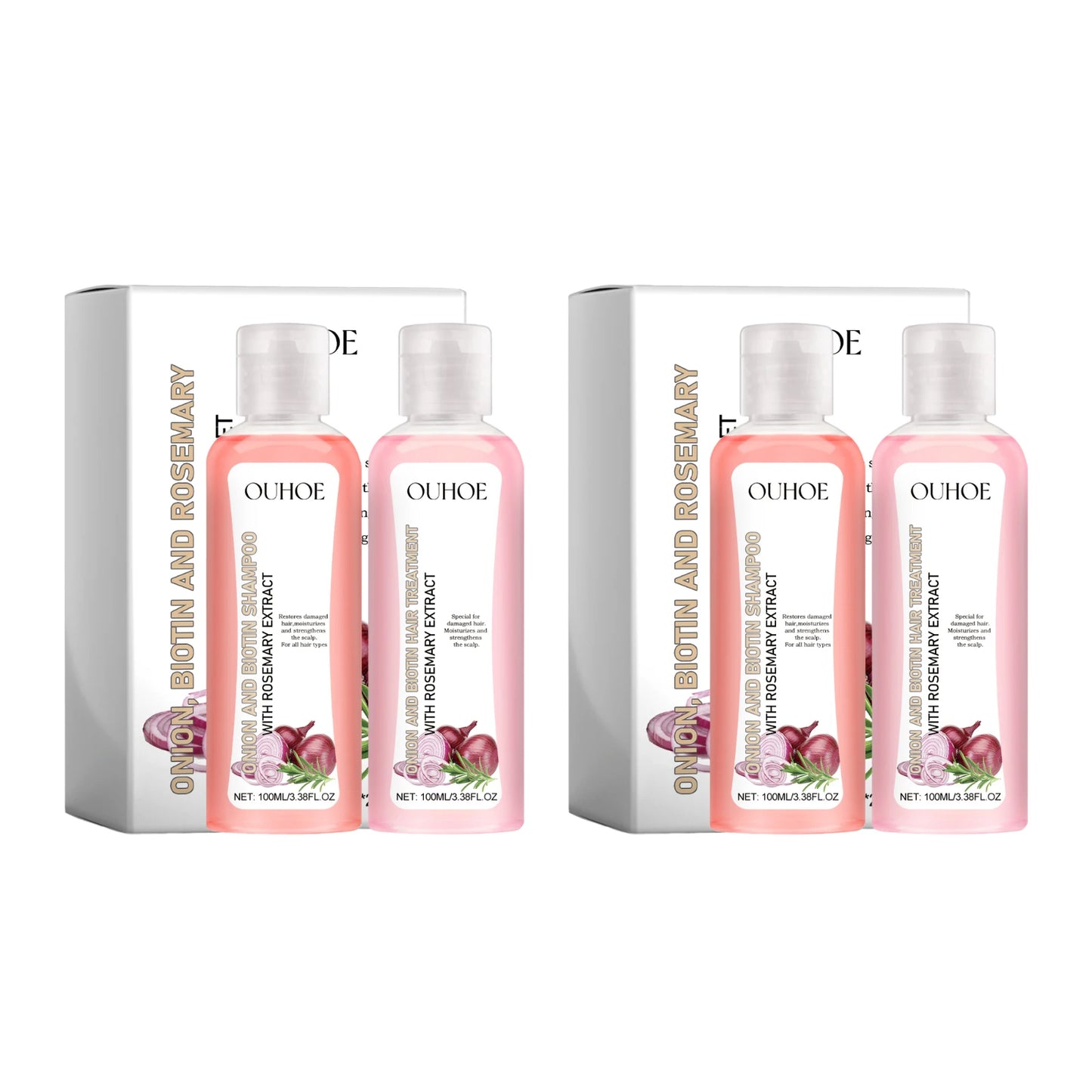 Biotin Rosemary Shampoo Care Set Shampoo Conditioner For All Hair Types