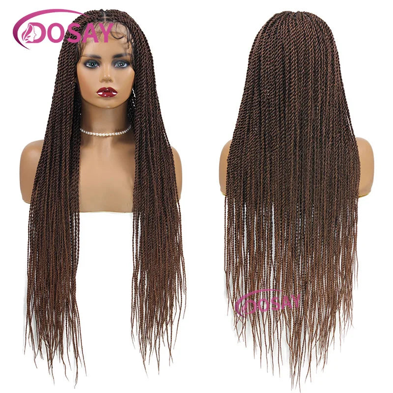 Twist Braided Wigs Box Braided Lace Front Wig