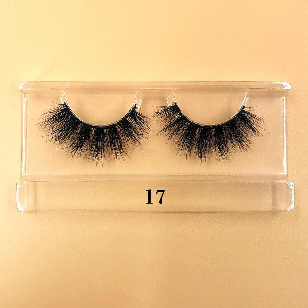 Fluffy 100% Natural Mink Lashes Make up Tool1 Pair Short Soft 15-20mm