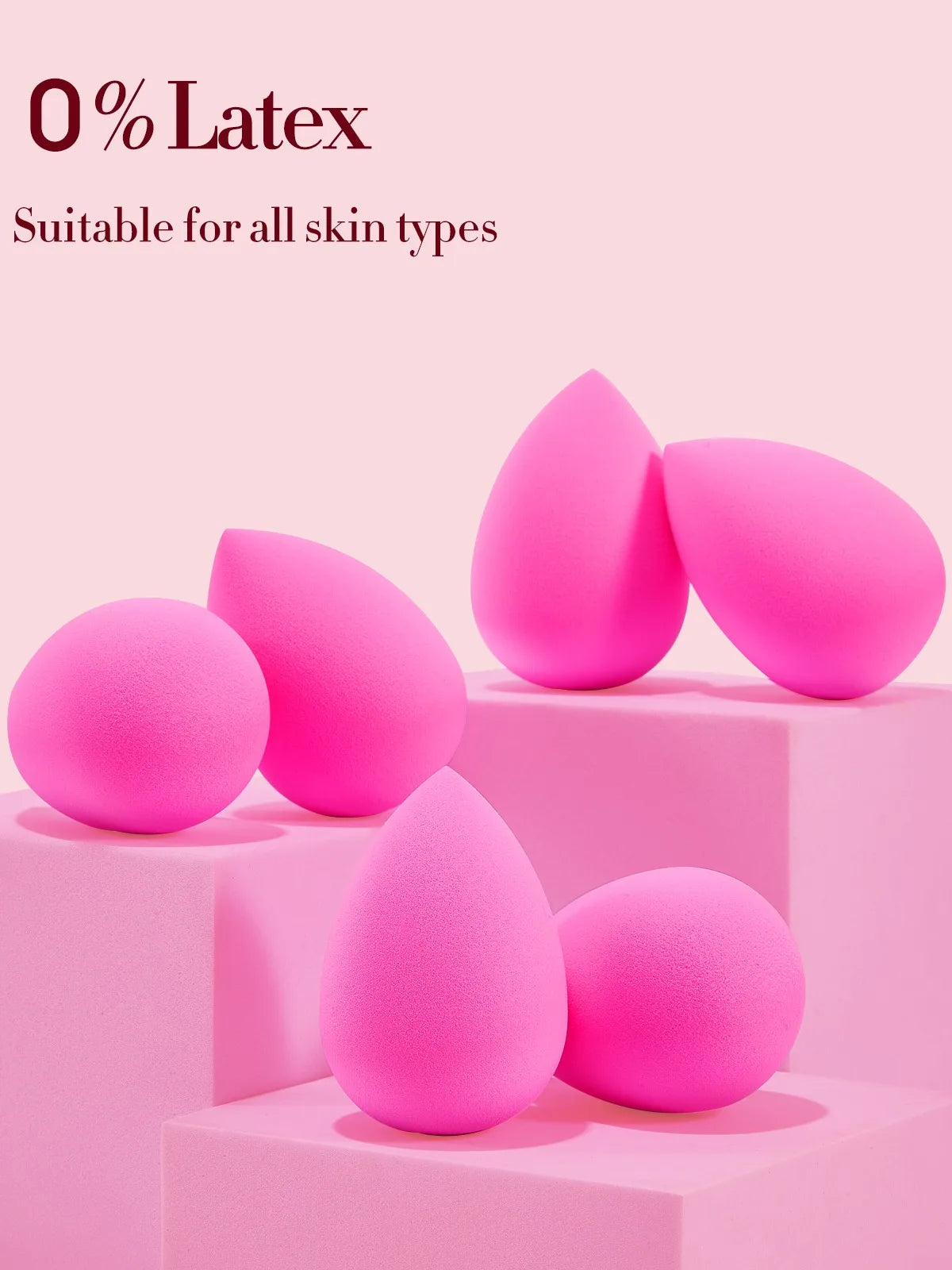 Makeup Sponge Set Pink Professional Beauty Cosmetic Sponges