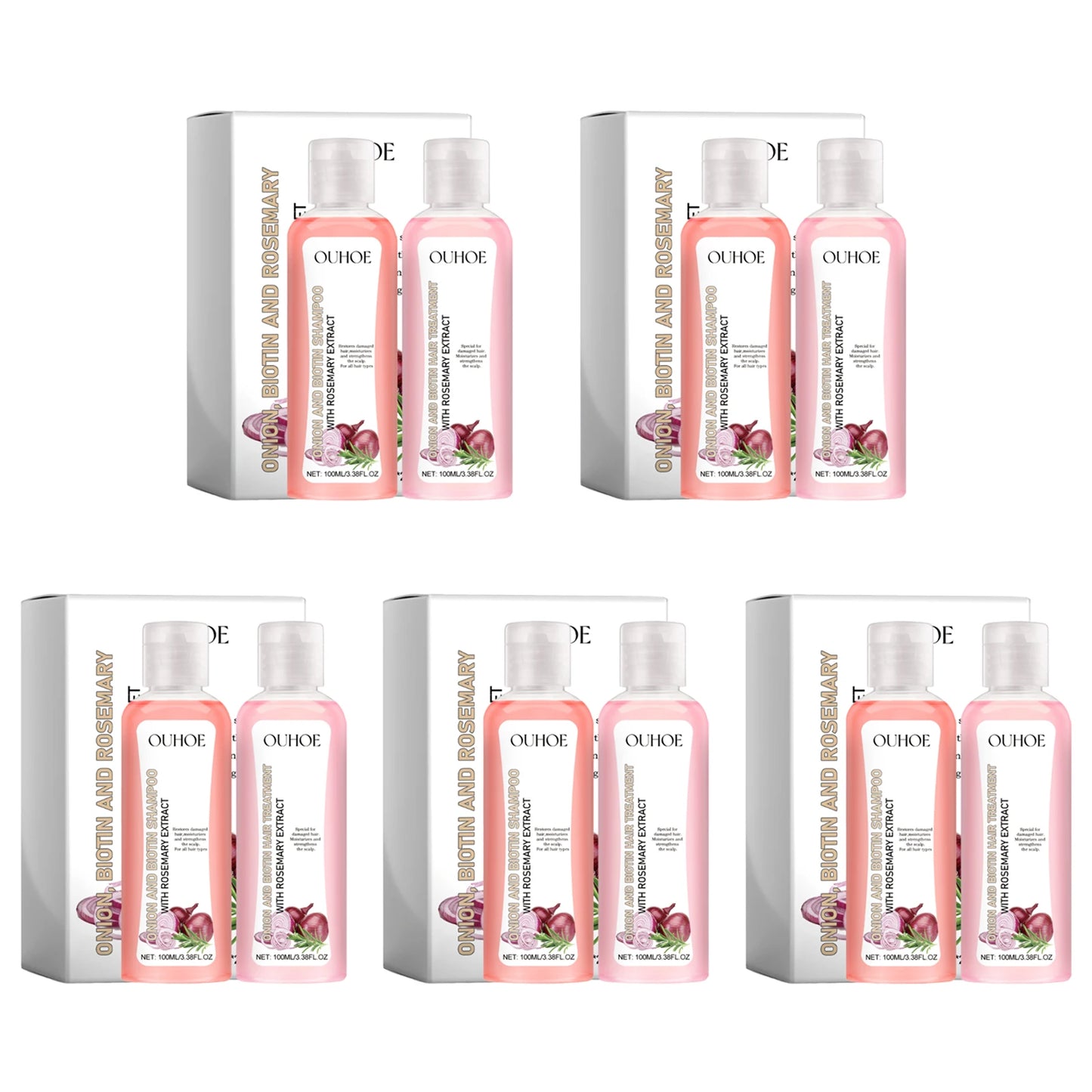 Biotin Rosemary Shampoo Care Set Shampoo Conditioner For All Hair Types