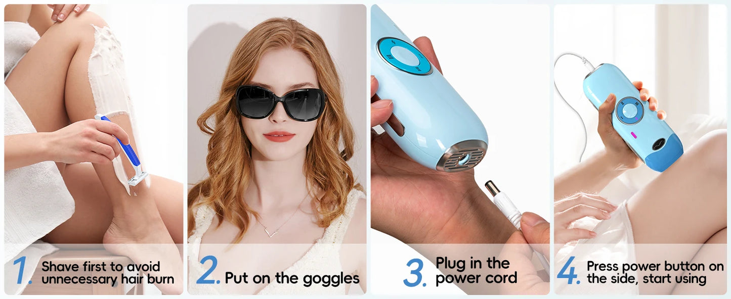 Hair Removal Laser IPL 22J Unlimted IGBT 5.2 cm² light Quick Flashes Painless Epilator Face Armpit Bikini Treament Boay Laser
