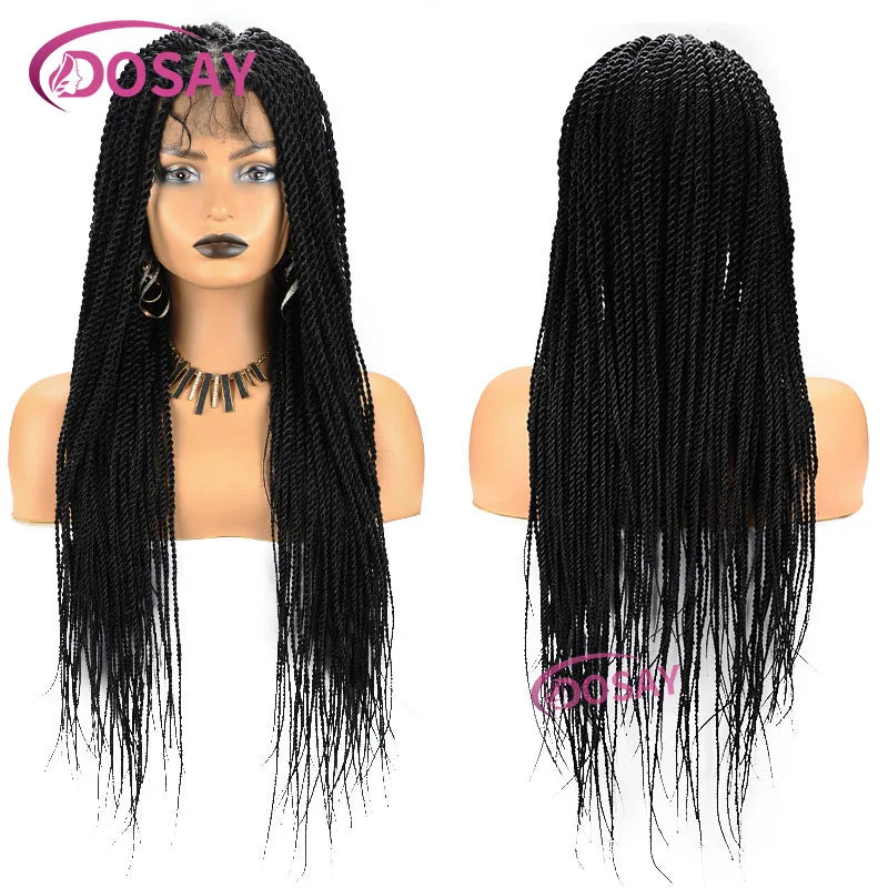 Twist Braided Wigs Box Braided Lace Front Wig