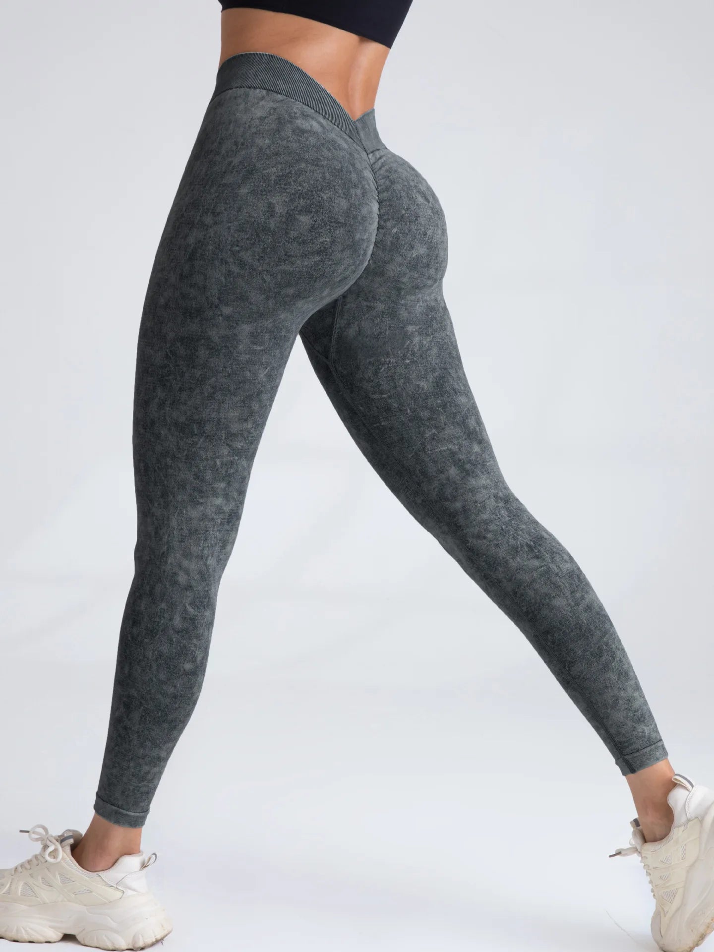 V Back Yoga Pants Women Workout Sport Leggings Fitness Seamless Leggings