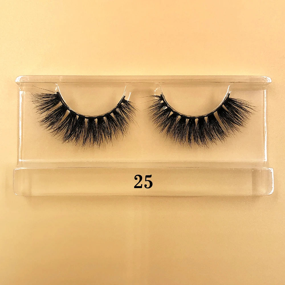 Fluffy 100% Natural Mink Lashes Make up Tool1 Pair Short Soft 15-20mm