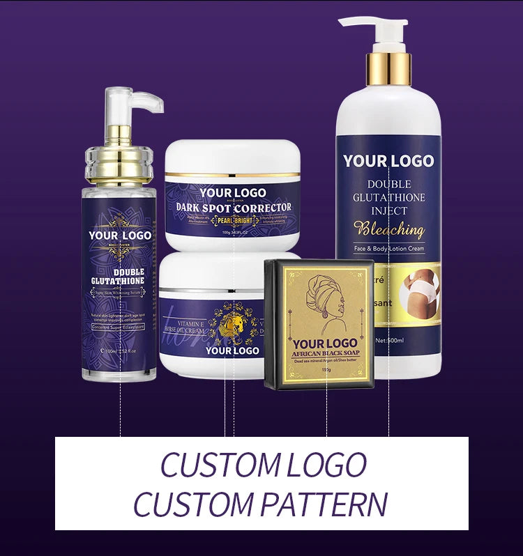 Double Glutathione & Vitamin C Skin Care Set, Whitening, Brightening,