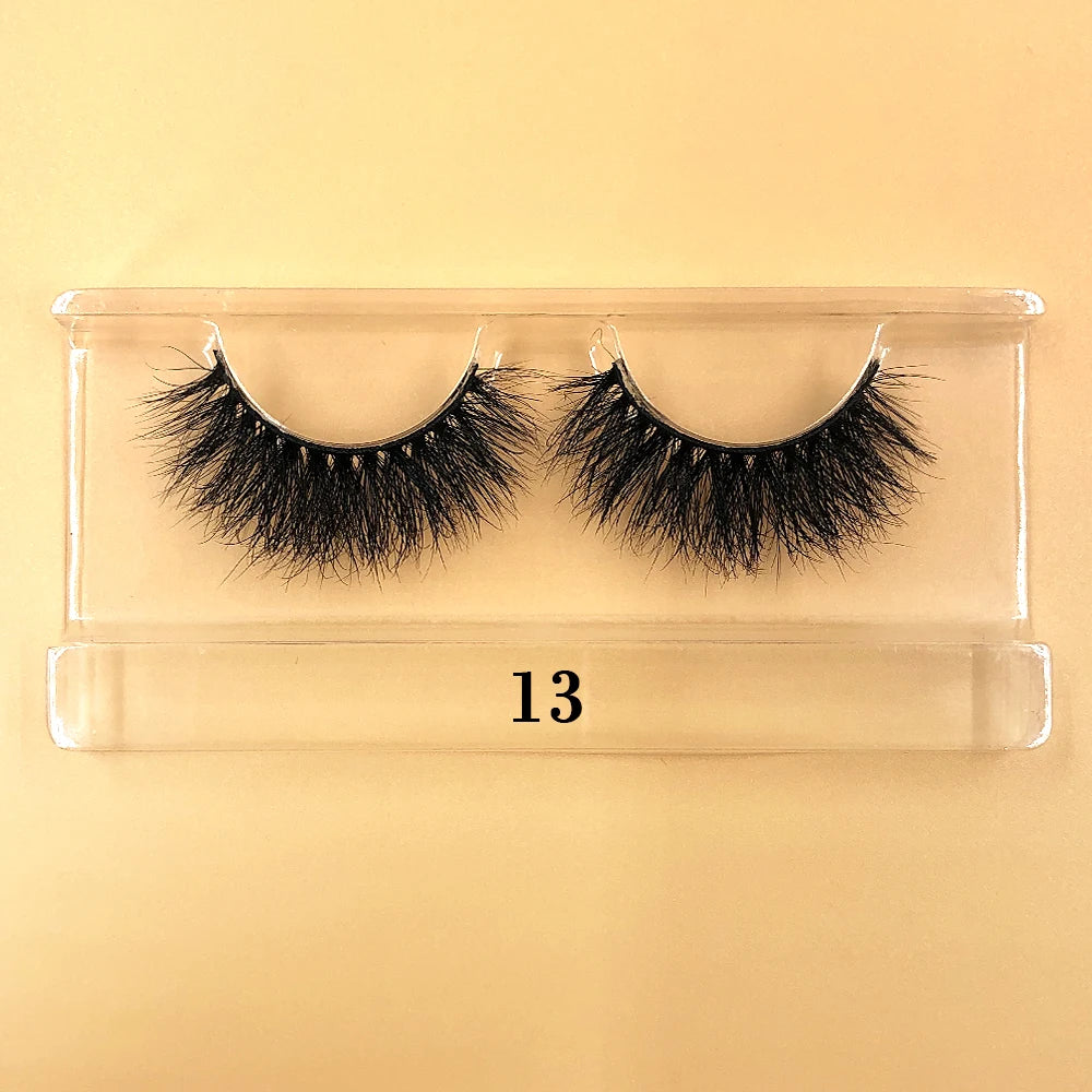 Fluffy 100% Natural Mink Lashes Make up Tool1 Pair Short Soft 15-20mm