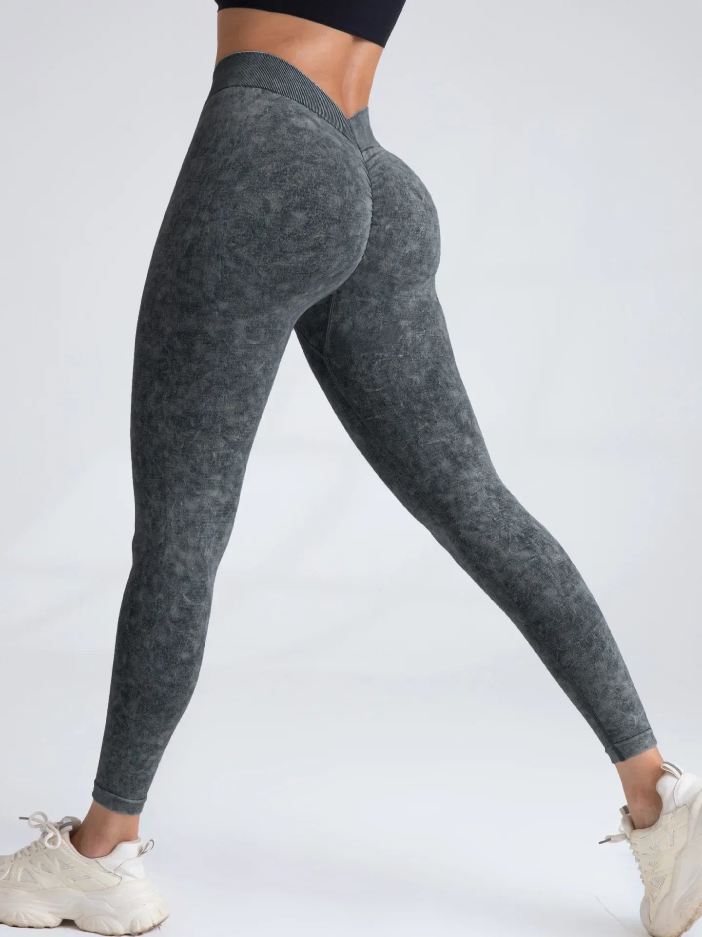V Back Yoga Pants Women Workout Sport Leggings Fitness Seamless Leggings