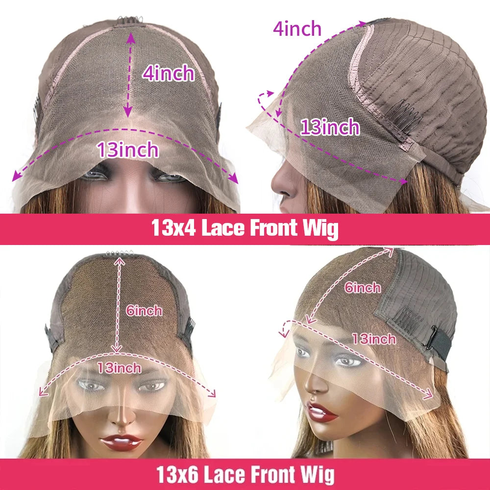 Highlight Glue less Wig Human Hair Ready To Wear And Go For Women 13x6