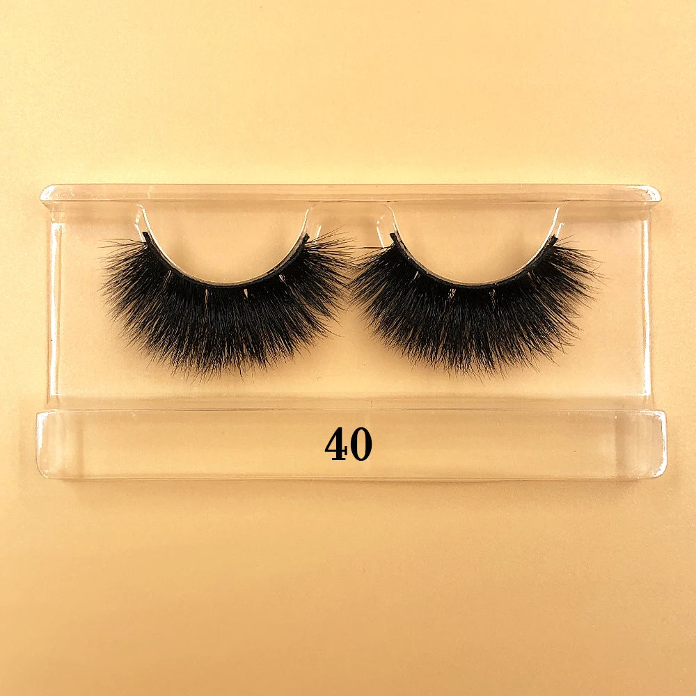 Fluffy 100% Natural Mink Lashes Make up Tool1 Pair Short Soft 15-20mm