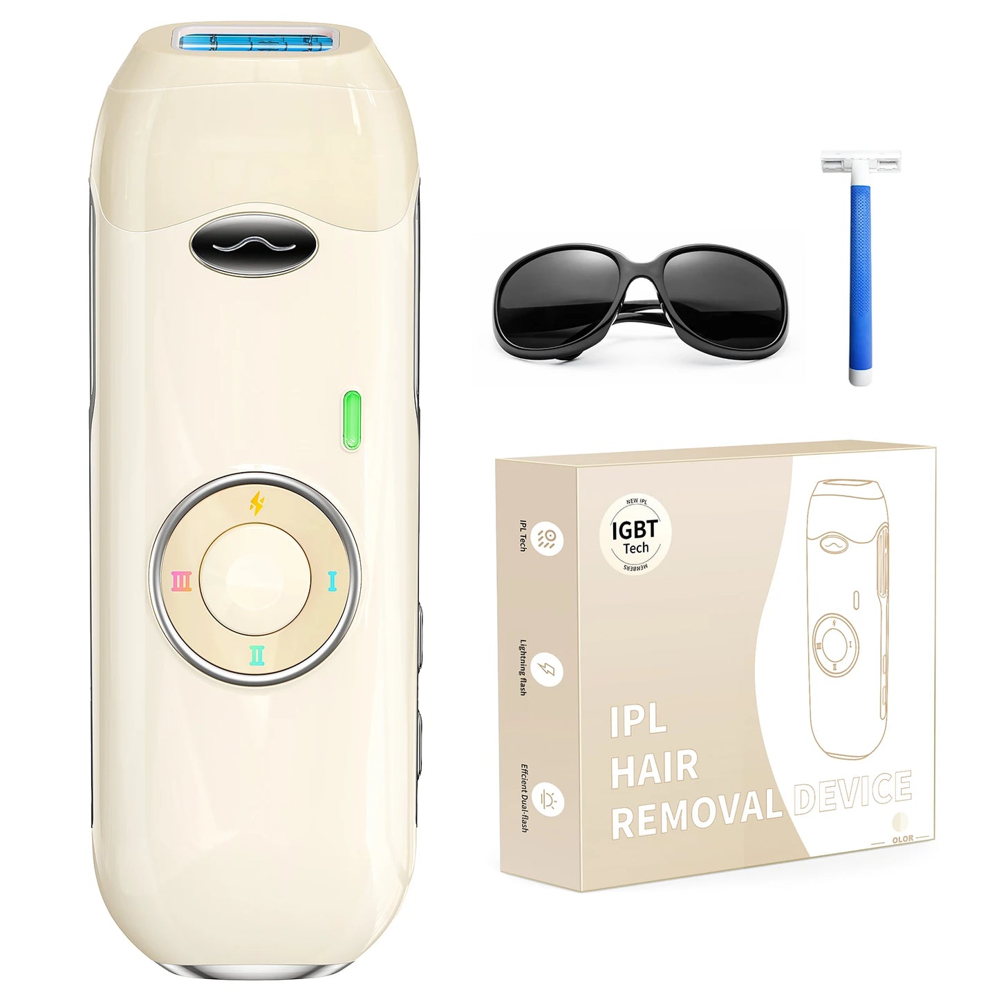 Hair Removal Laser IPL 22J Unlimted IGBT 5.2 cm² light Quick Flashes Painless Epilator Face Armpit Bikini Treament Boay Laser