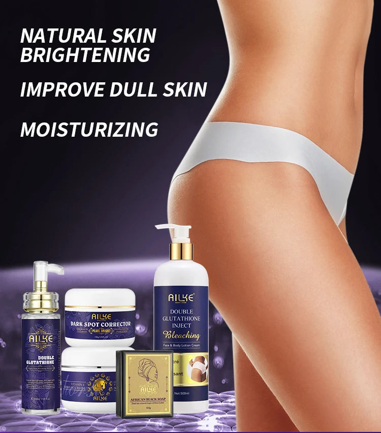 Double Glutathione & Vitamin C Skin Care Set, Whitening, Brightening,