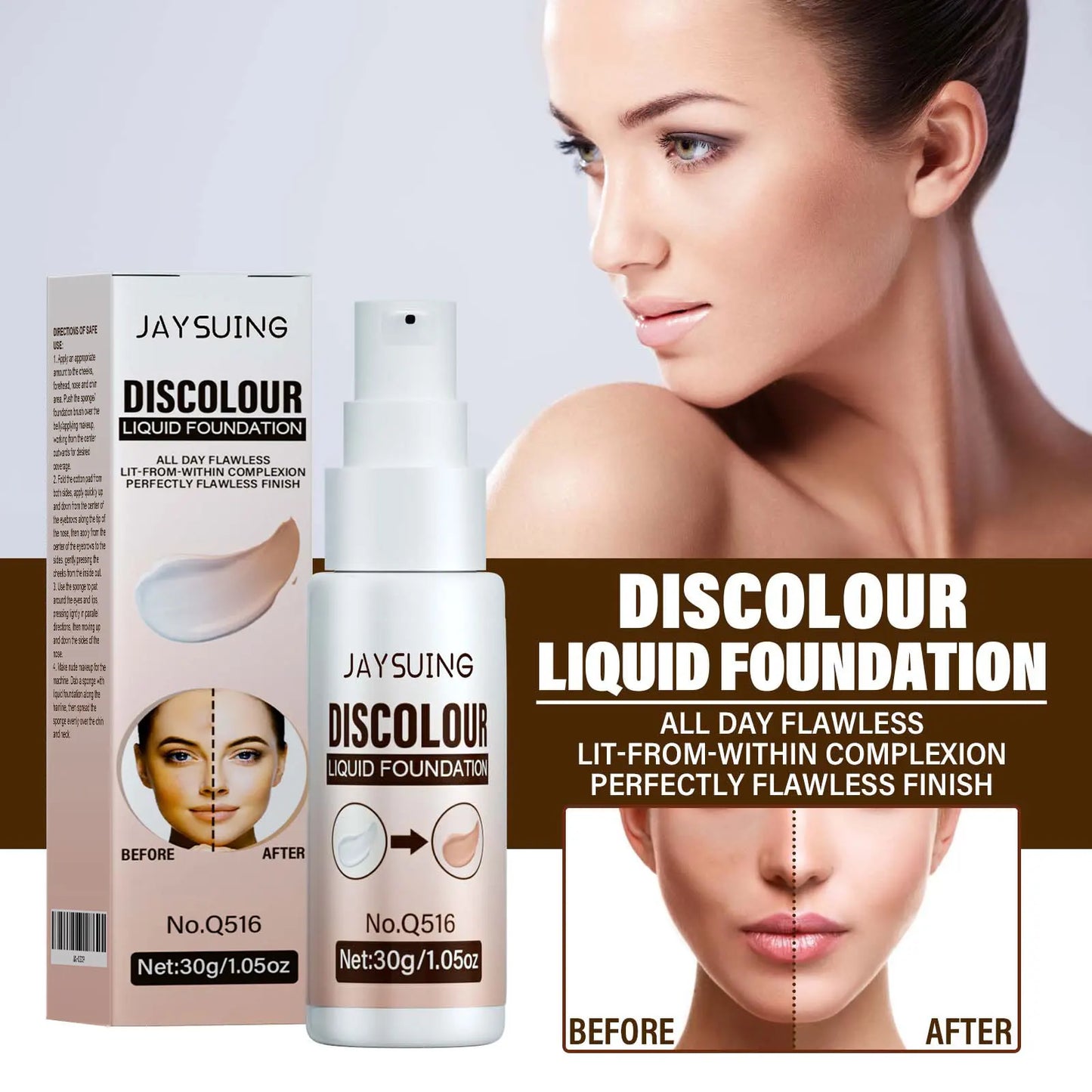 Liquid Foundation Temperature Color Changing Waterproof