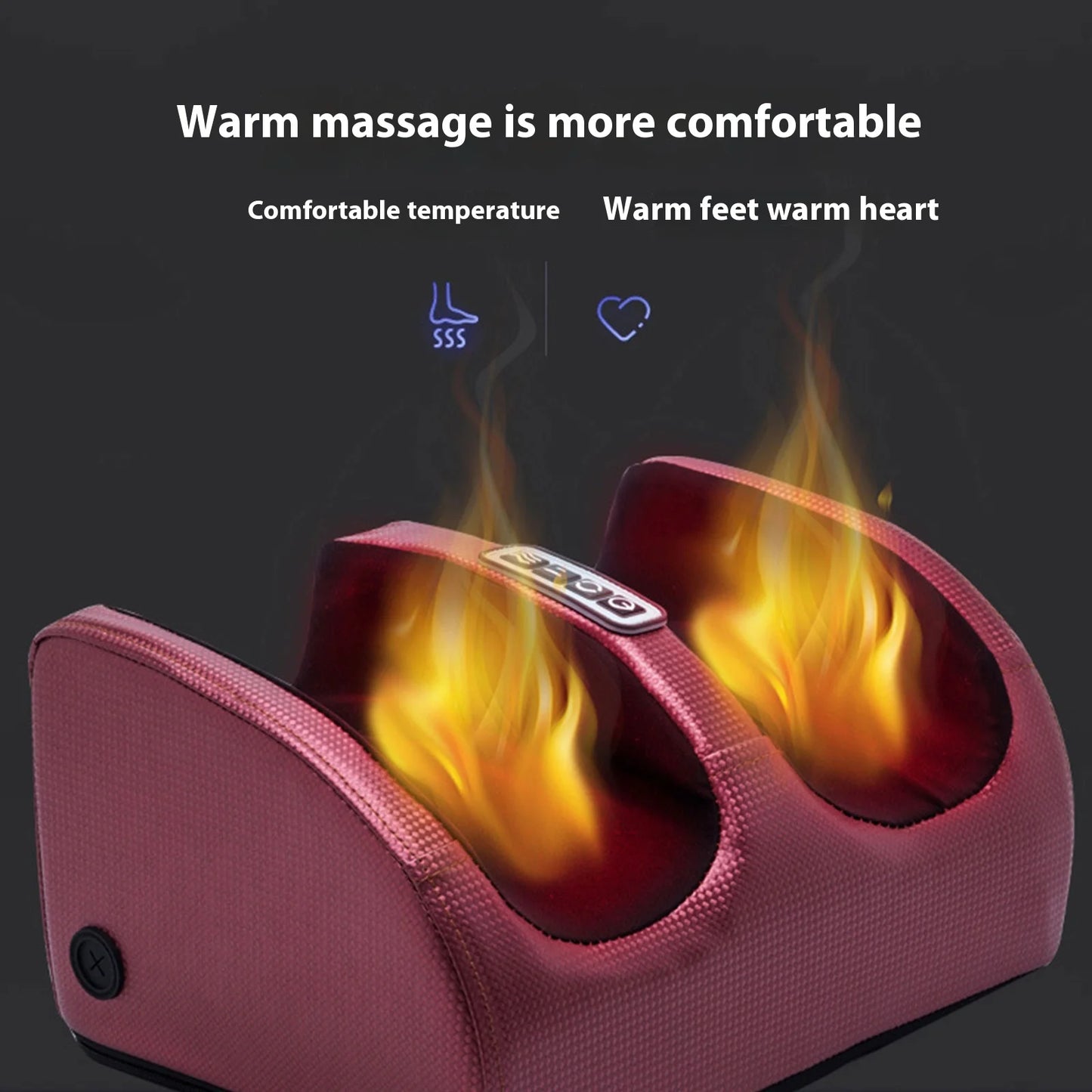 Electric massager, circulating foot massager, vibrating Shiatsu foot kneading heating massage, air compression, automatic closin