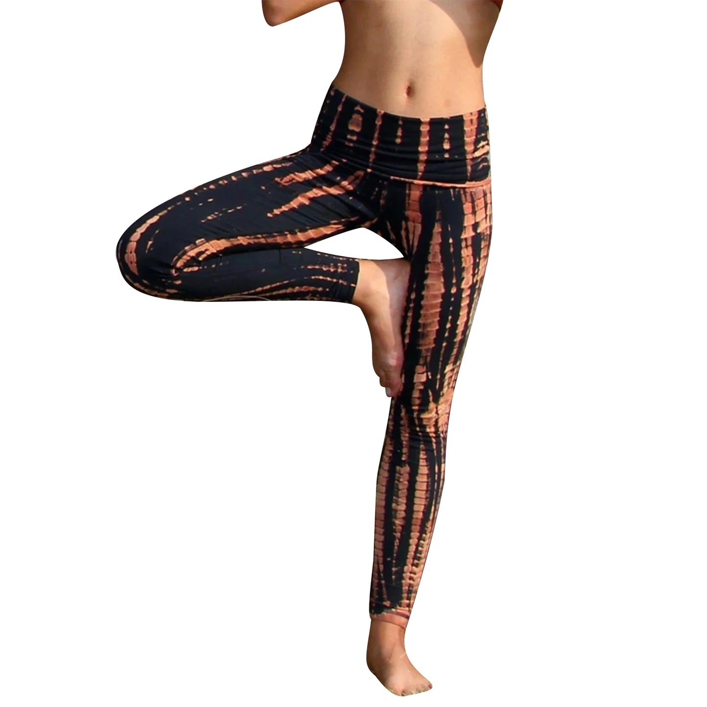 High Waist Yoga Leggings with Side Pockets Tummy Control Workout Pants for Women Running Exercise Fitness Tights