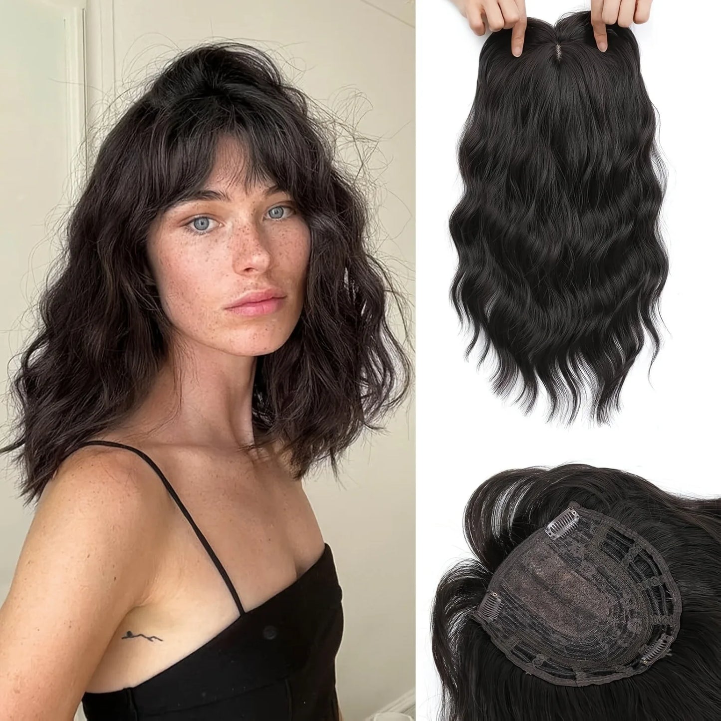 Hair Toppers For Women, 14inch Curly Hair Topper For Women