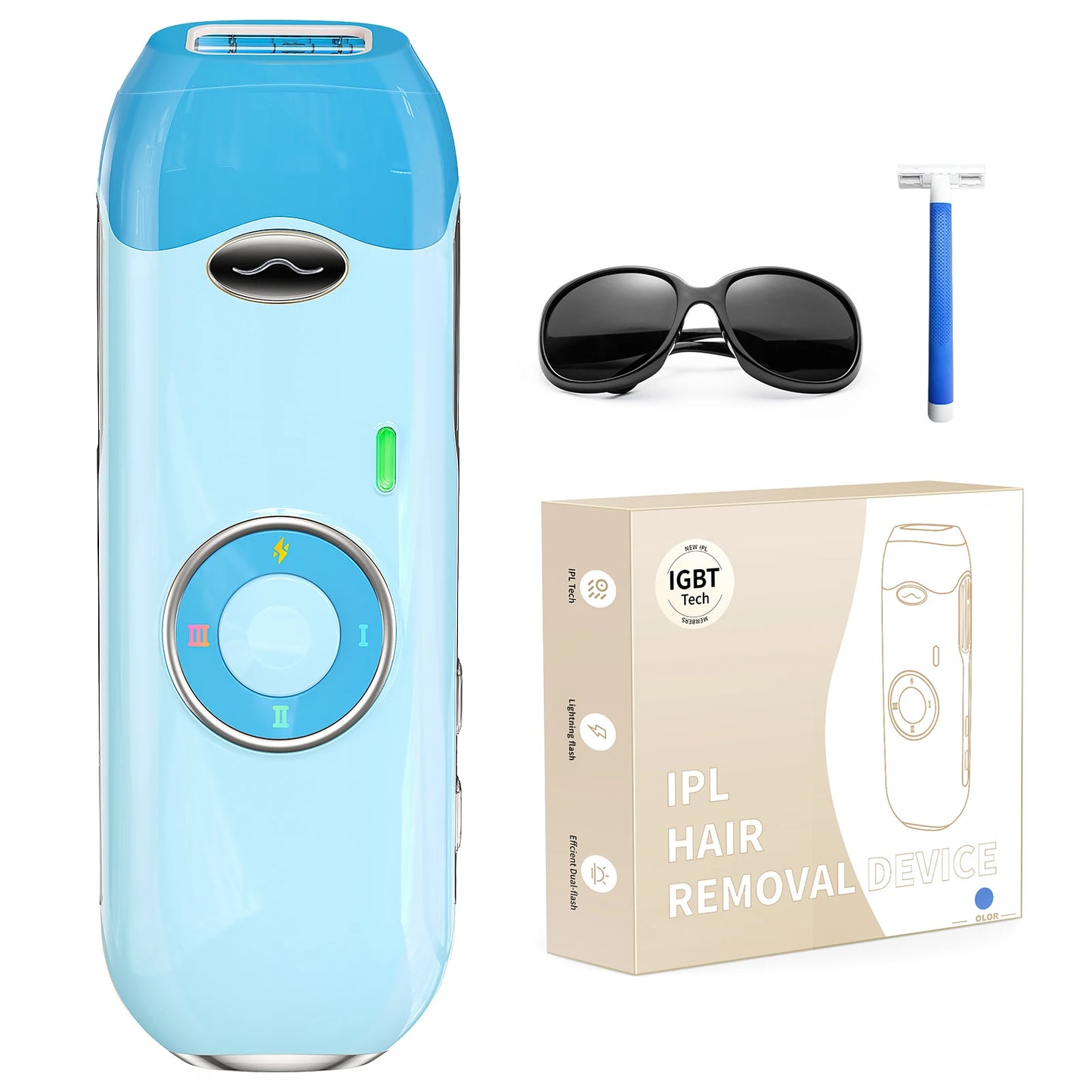 Hair Removal Laser IPL 22J Unlimted IGBT 5.2 cm² light Quick Flashes Painless Epilator Face Armpit Bikini Treament Boay Laser