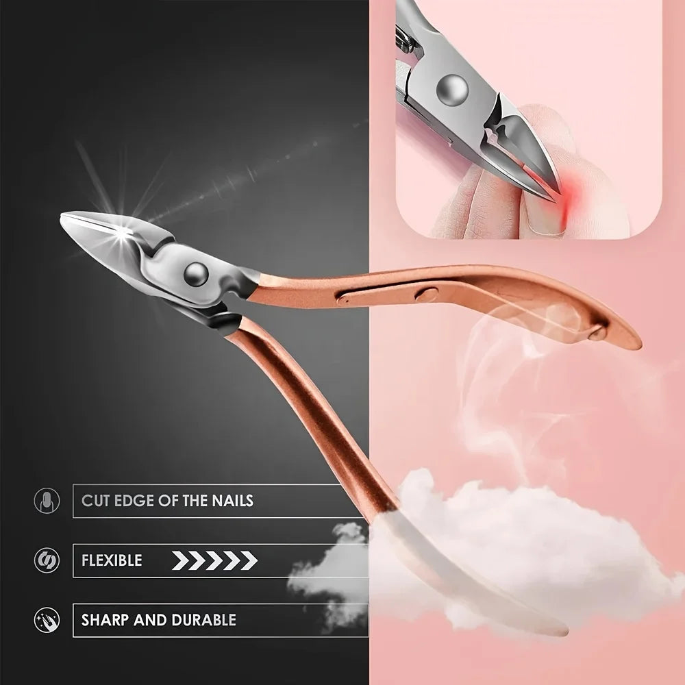 Pink 30 Pcs Manicure Set Professional Nail Clipper
