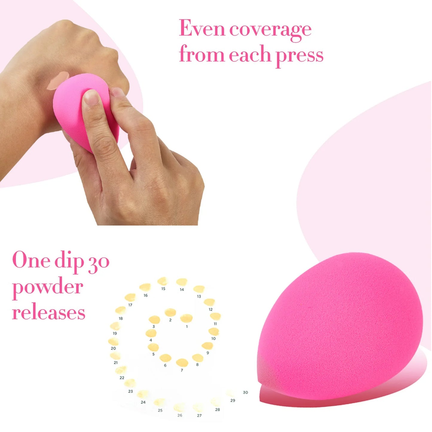 Makeup Sponge Set Pink Professional Beauty Cosmetic Sponges