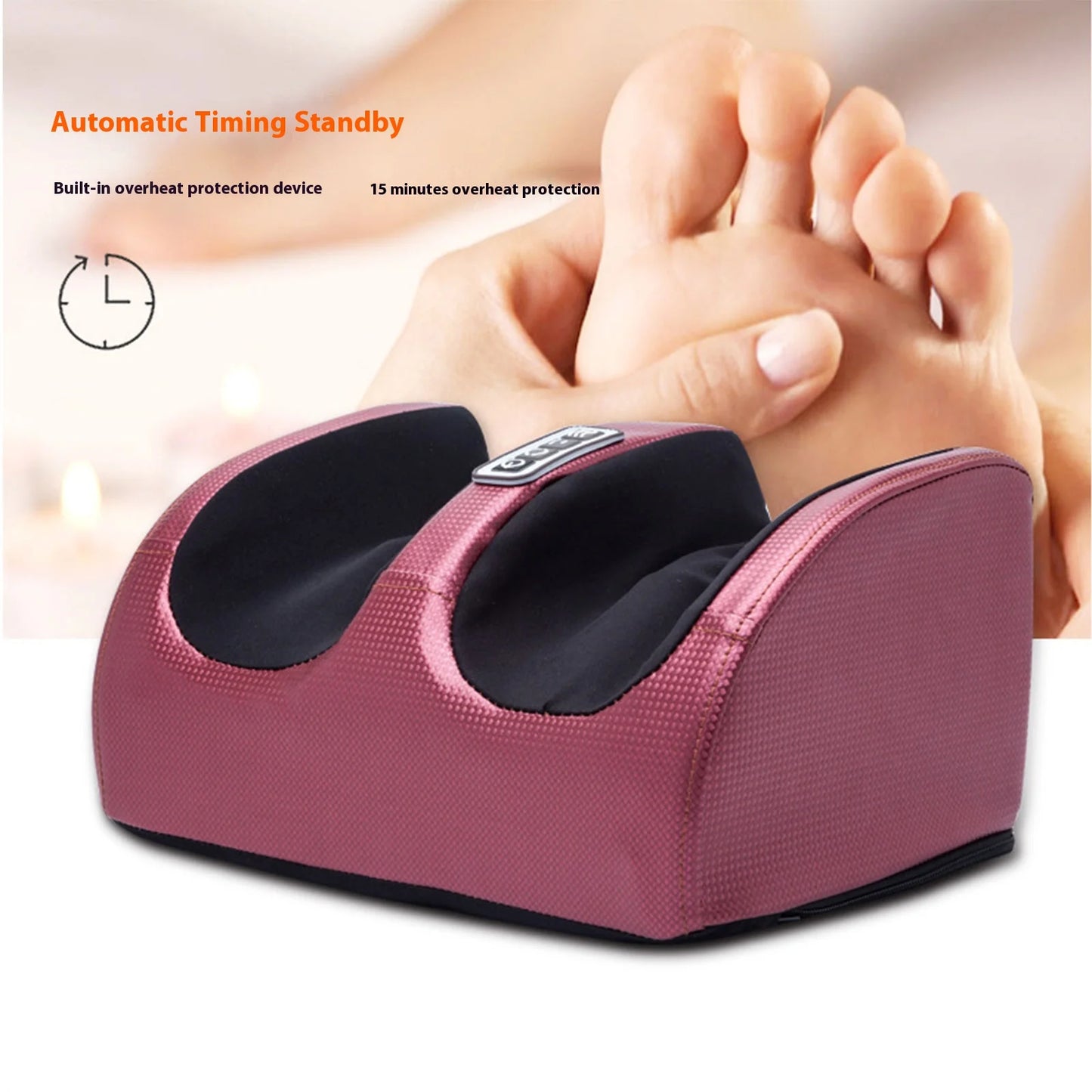 Electric massager, circulating foot massager, vibrating Shiatsu foot kneading heating massage, air compression, automatic closin