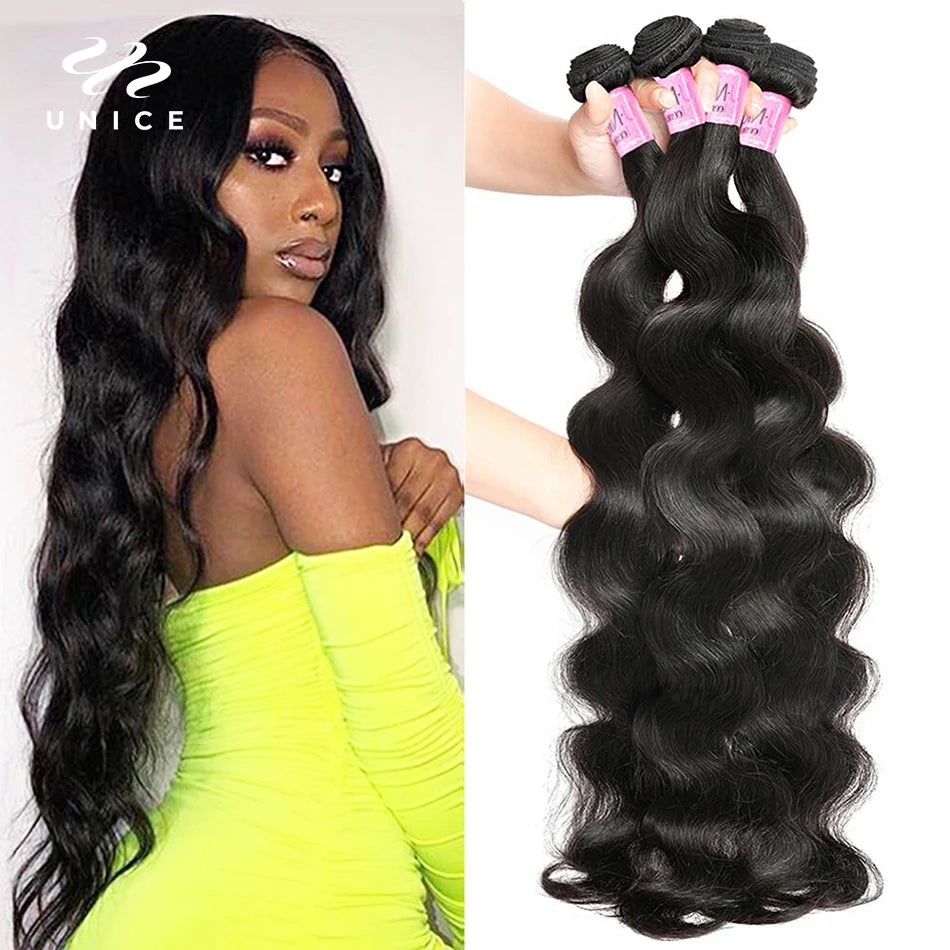 Hair 30 inch Body Wave Bundles Peruvian Hair Bundles 100% Human Hair