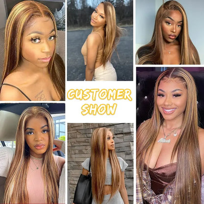 Highlight Glue less Wig Human Hair Ready To Wear And Go For Women 13x6