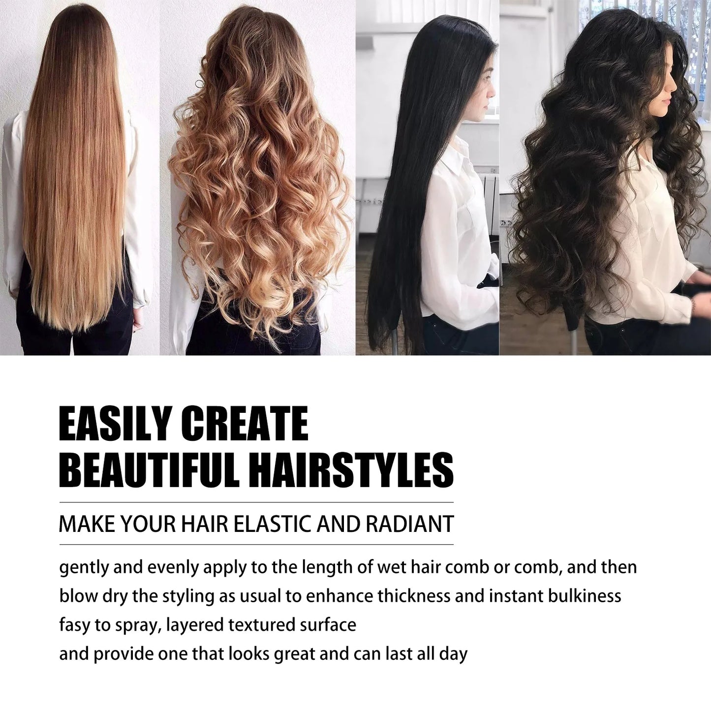 100ml Hair Styling Spray Gel Volumizing Curly Hair Fragrance Hairstyle Moisturizing Long Lasting Sculpting Hair Spray