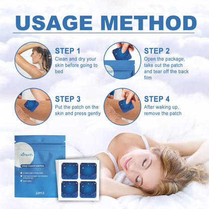 12pcs Sleep Aids Patch Herbal Sticker Insomnia Treatment
