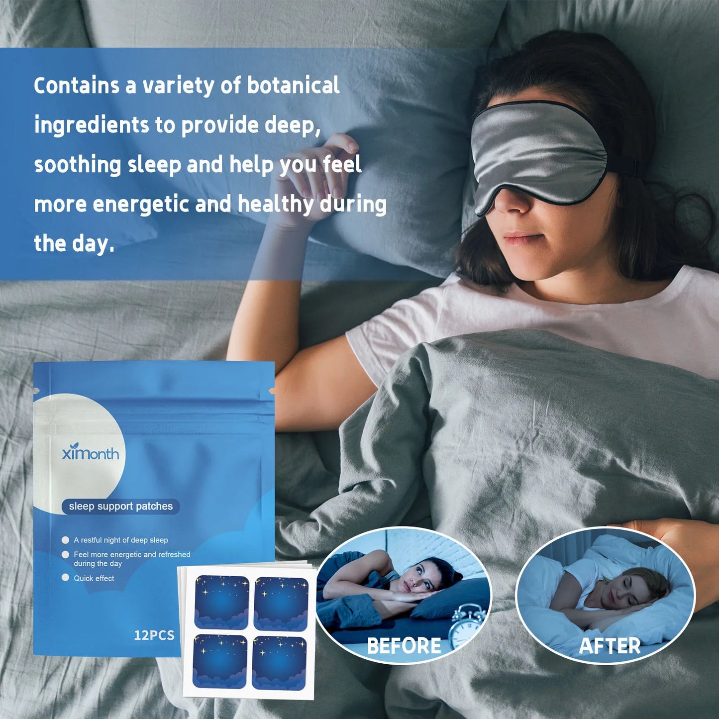 12pcs Sleep Aids Patch Herbal Sticker Insomnia Treatment