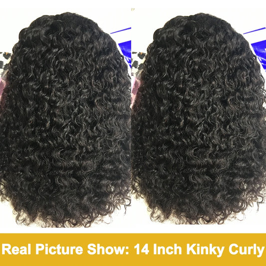 Brazilian Kinky Curly Headband Wigs Human Hair 8-30 Inch Remy Kinky Curly Human Hair Wigs For Women Easy to Wear 180% Yarra Hair