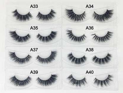 Fluffy 100% Natural Mink Lashes Make up Tool1 Pair Short Soft 15-20mm
