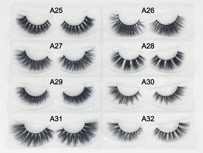 Fluffy 100% Natural Mink Lashes Make up Tool1 Pair Short Soft 15-20mm