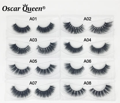Fluffy 100% Natural Mink Lashes Make up Tool1 Pair Short Soft 15-20mm