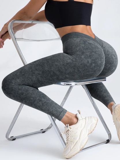 V Back Yoga Pants Women Workout Sport Leggings Fitness Seamless Leggings
