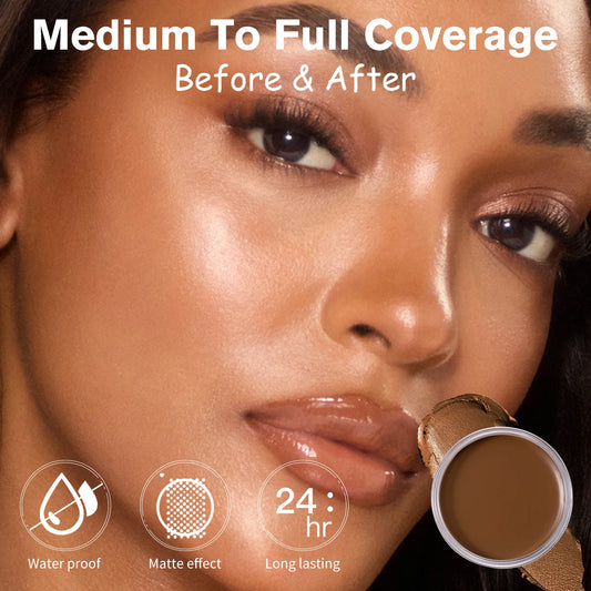 Waterproof Foundation Full Coverage, Oil-control Matte Cream Foundation