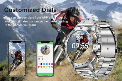 Smartwatch 1.39" Bluetooth  Fitness Heart Rate Health For Android IOS