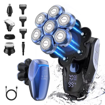 Men Electric Razor with Nose Hair Trimmer Waterproof Men's Grooming Kit
