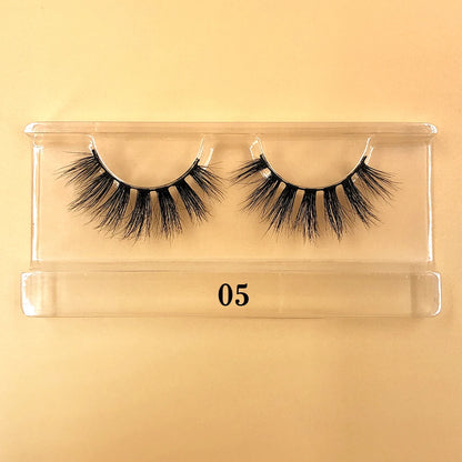 Fluffy 100% Natural Mink Lashes Make up Tool1 Pair Short Soft 15-20mm