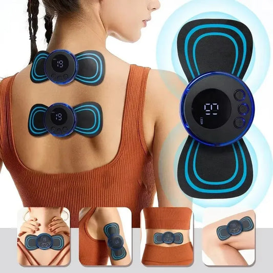 Portable Mini Massage Patch, Full Body Sports Massager for Shoulder, Neck, Whole Body