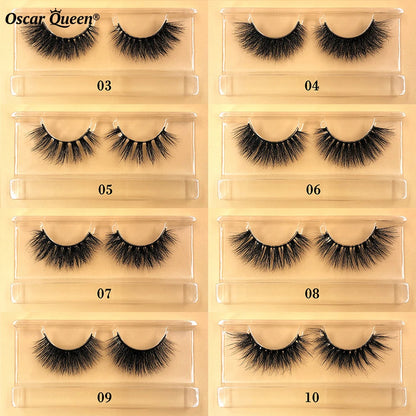 Fluffy 100% Natural Mink Lashes Make up Tool1 Pair Short Soft 15-20mm