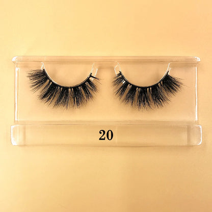 Fluffy 100% Natural Mink Lashes Make up Tool1 Pair Short Soft 15-20mm