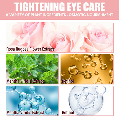 60pcs Rose Eye Mask Fades Fine Lines, Eye Bags, Dark Circles