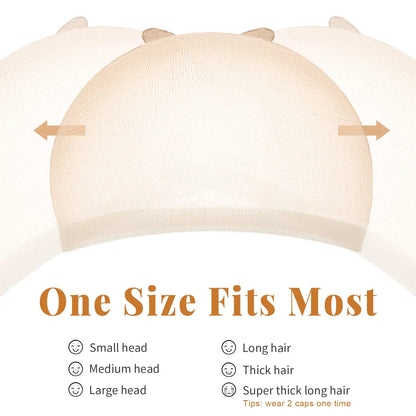 HD Wig Caps High Quality Transparent HD Hair Nets  Stretchy Lace Front or Women