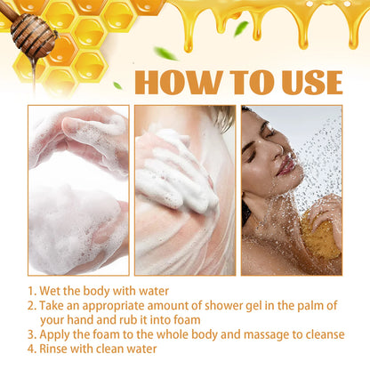 Honey Shower Gels Refreshing Moisturizing Body Wash Smooth Gentle