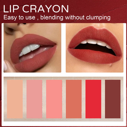 6 Colors Non-fading Lip Gloss Waterproof Lipstick Pen Matte Long-lasting
