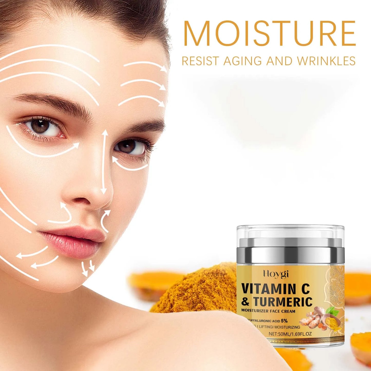 Vitamin C &Turmeric Moisturizer Face Cream Fade Dark Spot
