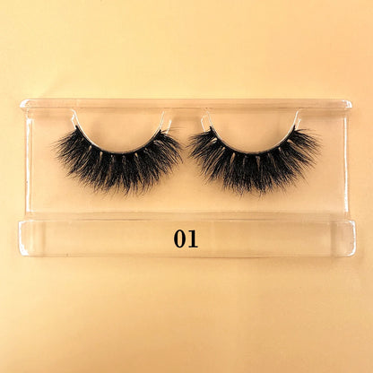 Fluffy 100% Natural Mink Lashes Make up Tool1 Pair Short Soft 15-20mm