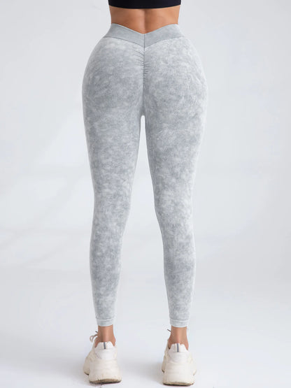 V Back Yoga Pants Women Workout Sport Leggings Fitness Seamless Leggings